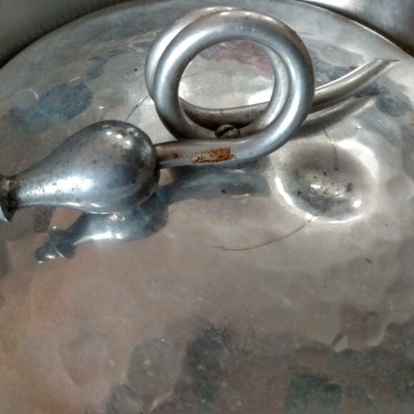 2 Vintage Silver Aluminum BW Buenilum Covered Casserole Dishes Mid Century - Picture 7 of 8